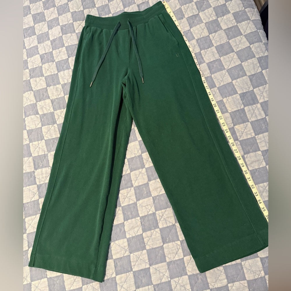 Sweaty Betty Forest Green Fleece Sweat Pants